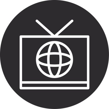 Vektör TV simgesi illüstrasyonu