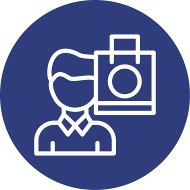 Fotoğrafçı simgesinin vektör illüstrasyonu