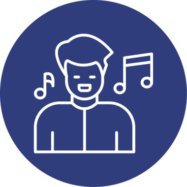 Müzik. Web simgesi basit illüstrasyon