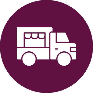 Kamyon simgesinin vektör illüstrasyonu