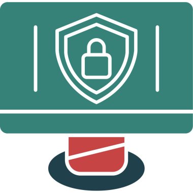 Kilit. Web simgesi basit illüstrasyon