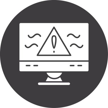 Uyarı. Web simgesi basit illüstrasyon
