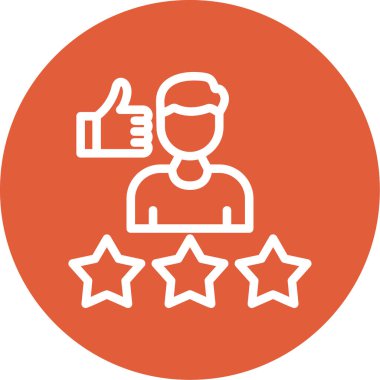 Müşteri derecelendirme vektörü simgesi