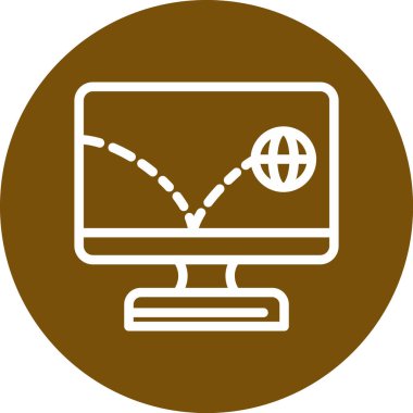 Ekran simgesi vektör illüstrasyonunu izle