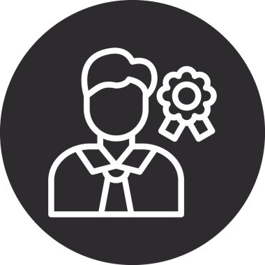 Yıldız çizgisi simgesi olan insan avatarı.