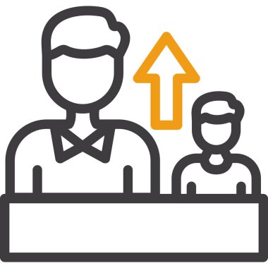 İş adamı simgesi vektör illüstrasyonu