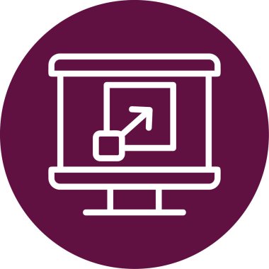 vektör lcd simgesi illüstrasyonu