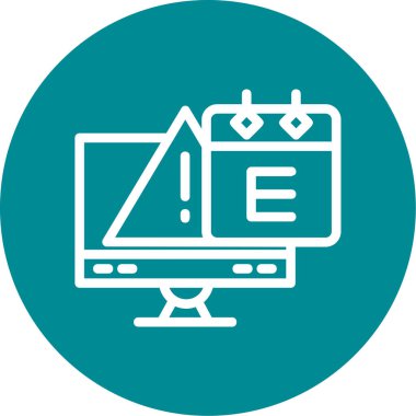 vektör lcd simgesi illüstrasyonu