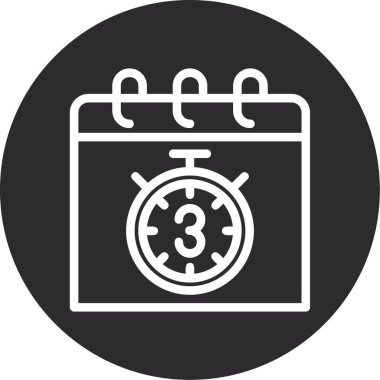 Takvim simgesi vektör illüstrasyonu