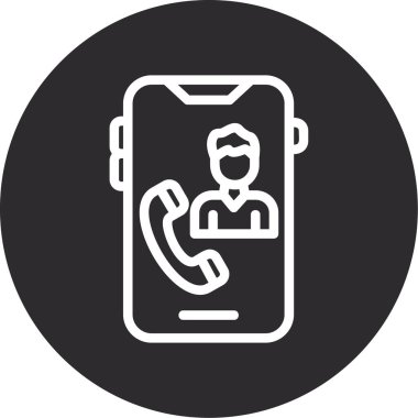 Telefon simgesi vektör illüstrasyonu