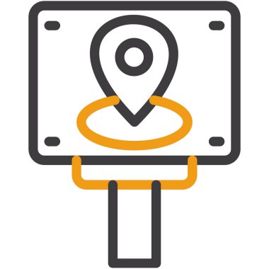 konum pin konum simgesi ana hat biçiminde