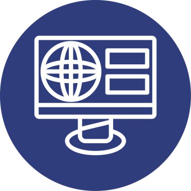 İnternet web simgesi basit tasarım