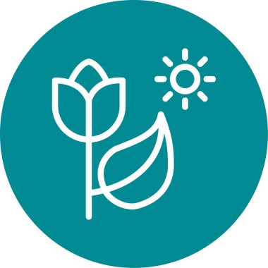 Bir yaprak simgesinin vektör illüstrasyonu