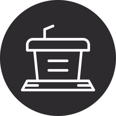 Ofis ve ofis simgesinin vektör illüstrasyonu