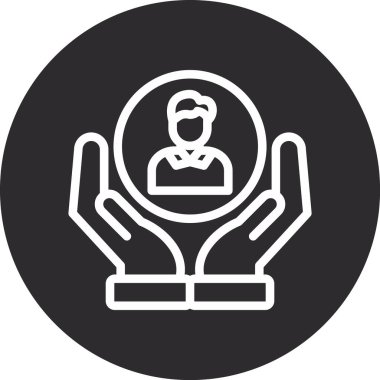 İnsan simgesinin vektör illüstrasyonu