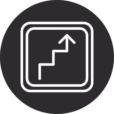 Merdiven simgesinin vektör çizimi