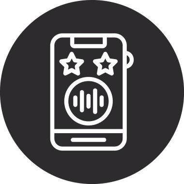 Mobil simgenin vektör illüstrasyonu