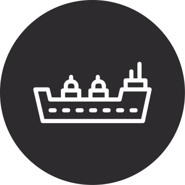 Kolayca değiştirebilen veya düzenleyebilen gemi vektör simgesi