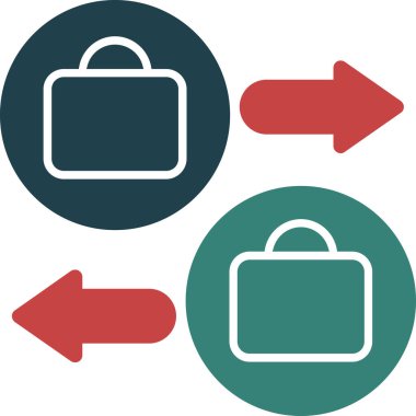 Alışveriş poşeti simgesi, vektör illüstrasyonu