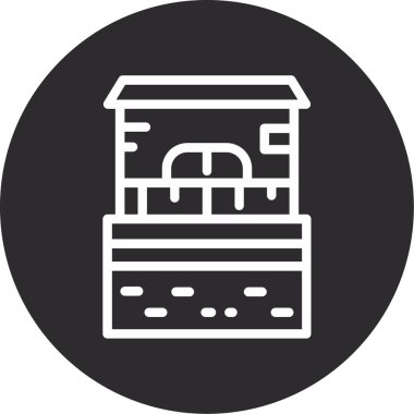 Bina. Web simgesi basit illüstrasyon