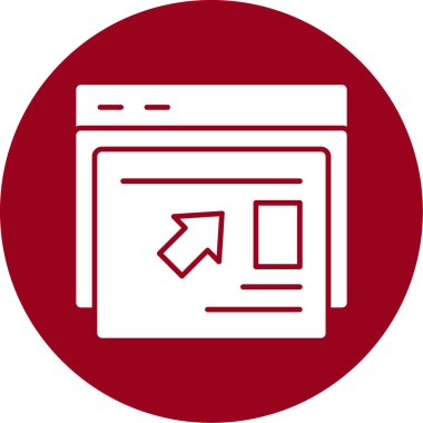 Tarayıcı penceresi. Web simgesi vektör illüstrasyonu