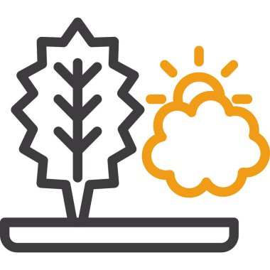 ağaç simgesi vektör çizimi çizimi