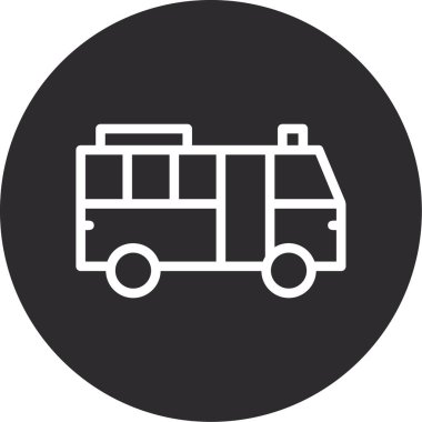 Yangın kamyon simge vektör çizim