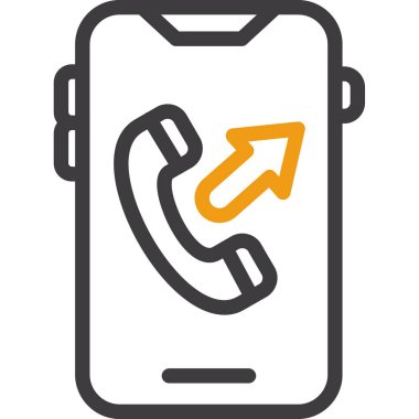 Arama ikonu ana hat vektörü. Telefon görüşmesi