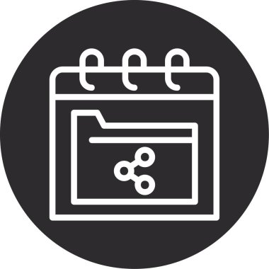 Takvim vektör satırı simgesi