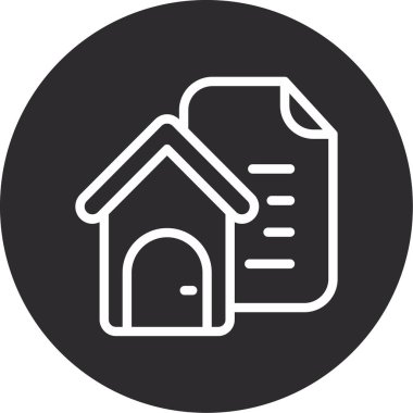 Siyah arkaplanı olan bir evin vektör çizimi