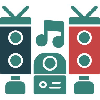 Müzik kutusu. Vektör çizim