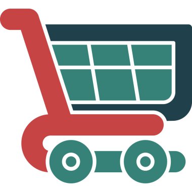 Alışveriş arabası vektör simgesi