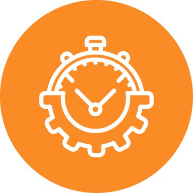 Zaman yönetimi simgesi vektör illüstrasyonu