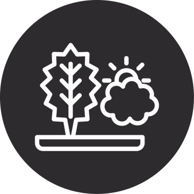 Ağaç simgesinin vektör illüstrasyonu