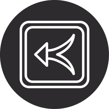 Bir kuş simgesinin vektör illüstrasyonu