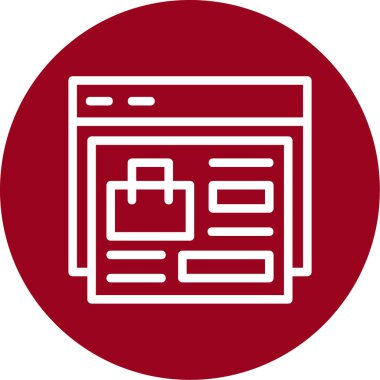 Basit vektör illüstrasyonunun web simgesi