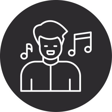 vektör illüstrasyonu, müzik ve modern simge