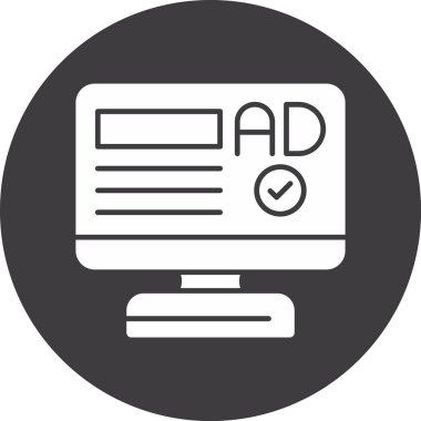 vektör lcd simgesi illüstrasyonu