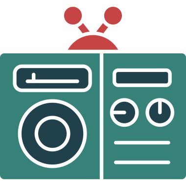 Radyo. Web simgesi basit illüstrasyon