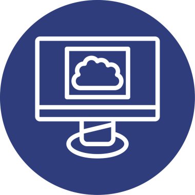 Bulut hesaplama simgesi vektör illüstrasyonu