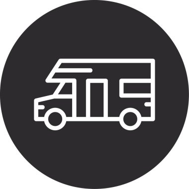 Kamyon simgesinin vektör illüstrasyonu