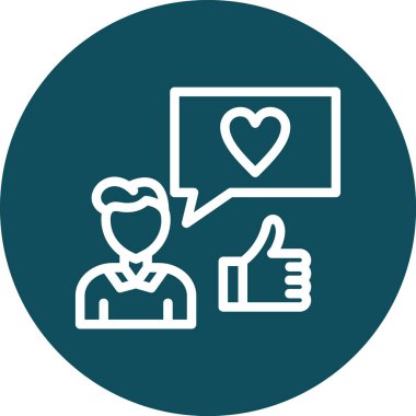 Bir kalp simgesinin vektör illüstrasyonu