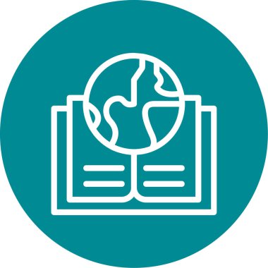 Dünya haritası simgesinin vektör illüstrasyonu