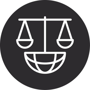 adalet simgesi vektör illüstrasyonu