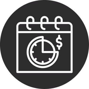 iş finans yönetimi simgesi ana hatlar biçiminde