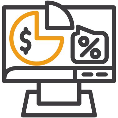 iş analizi düz vektör simgesi