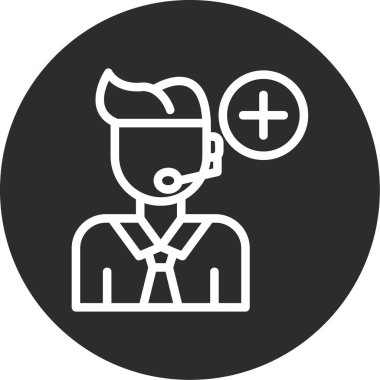 doktor vektör simgesi modern basit illüstrasyon