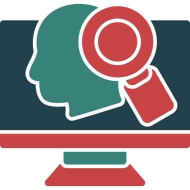 Beyin simgesi, vektör illüstrasyonu