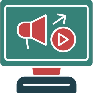 video. Web simgesi basit illüstrasyon