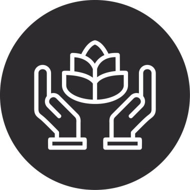 Bir ağaç simgesinin vektör illüstrasyonu